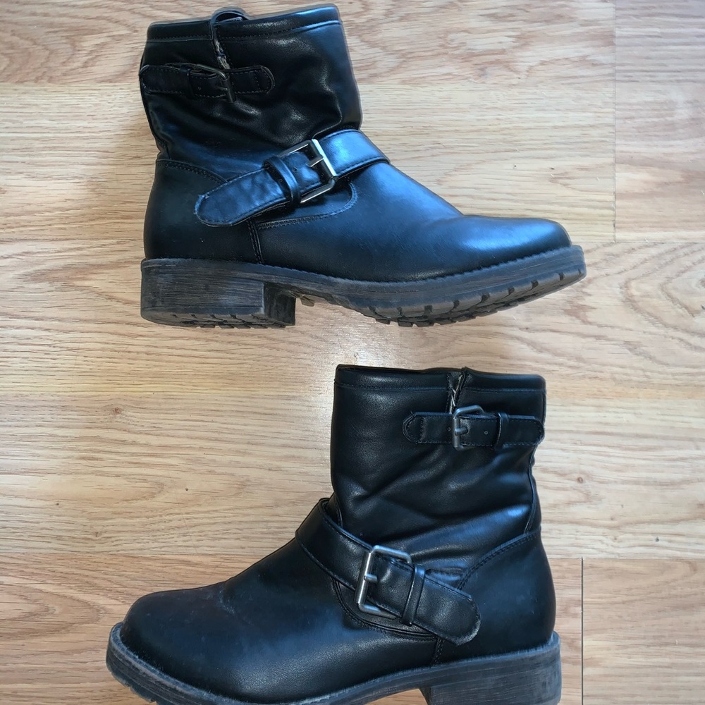 Black ankle boots